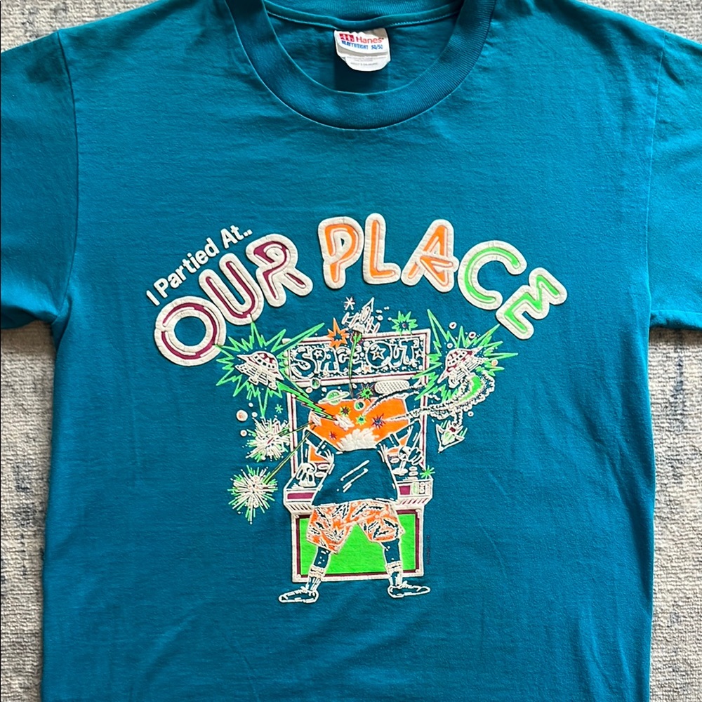 Hanes Teal Kids Tee with Vibrant Graphic